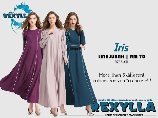 rexylla, line jubah, iris collection