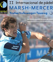 Cartel del Internacional de Pádel MARSH-MERCER Trofeo Volkswagen Touareg