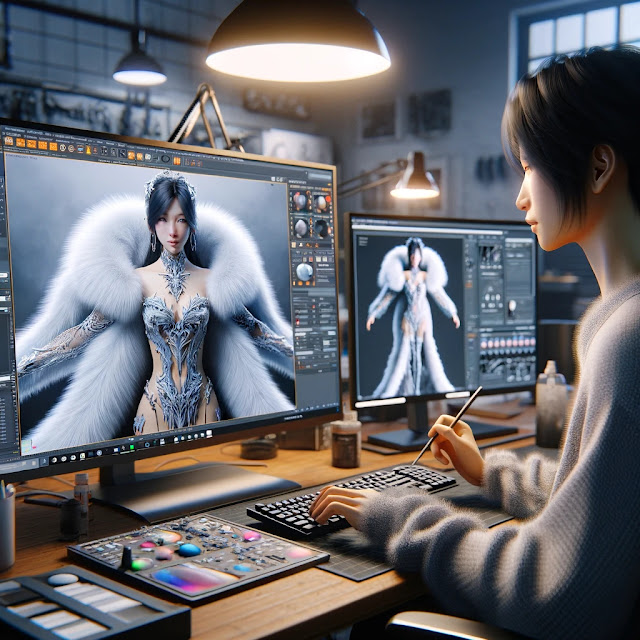 Discover the Enchantment of the dForce Snowflake Queen Outfit Texture Add-On for Genesis 9