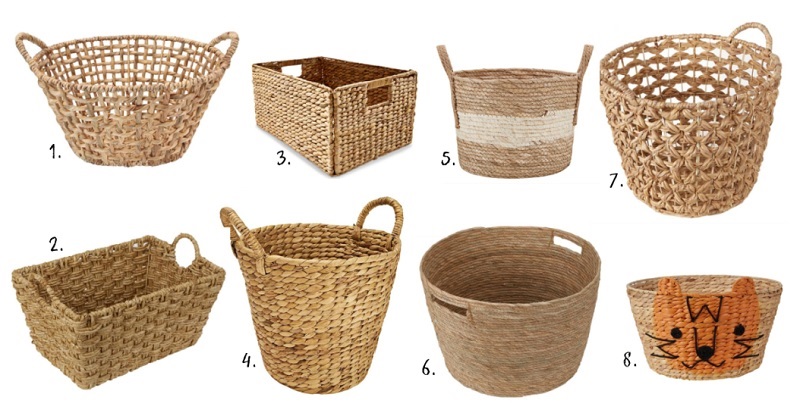 Kmart wicker baskets for toy storage