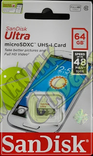 Jual Sandisk Ultra microSDHC / micro SD 64 GB Class 10 UHS-I 48 MB/s Murah Garansi Baru Original