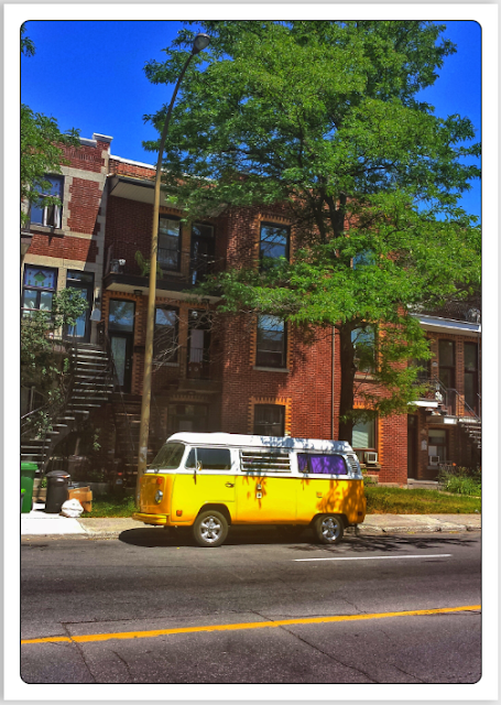 Volkswagen Type 2 Westfalia bus in Montreal, Canada