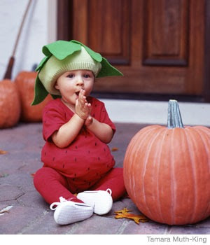  You won't be able to resist cuddling up with your baby in this Strawberry Costume.This is still a cheap and easy to make costume.