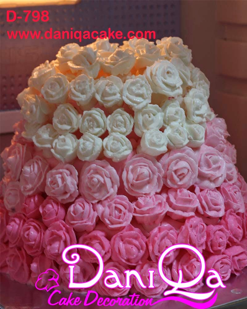 DaniQa Cake and Snack Kue  Ulang tahun ombre Bunga  Mawar  3D