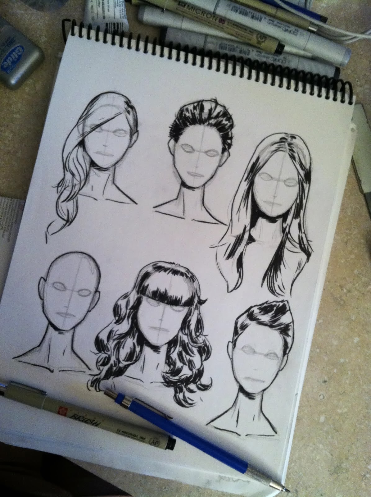 just playing around with inks and hair