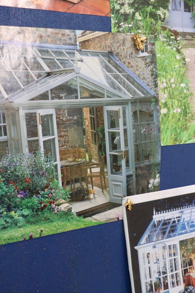 A new glass conservatory attached to an old stone house also connects to another old stone building.