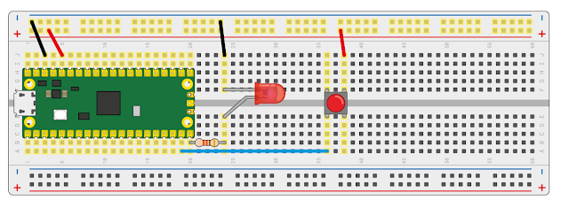 Pico Button ANd LED