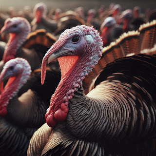 farm turkeys, photograph, highly detailed, photorealistic, 4k, digital art concept - Source: Microsoft Bing Image Creator
