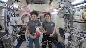 World-Famous Beagle Snoopy—in 8-Inch Plush Form—Was “Floating On Air” with Astronauts Christina Koch and Jessica Meir as They Sent Greetings from the International Space Station to Millions of Macy's Parade Viewers, While a New 49-Foot Tall Astronaut Snoopy Macy’s Parade Balloon Soared Over Manhattan