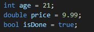 you can declare and assign a value at the same time by Ziggy Rafiq