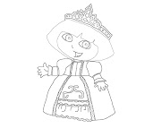 #4 Dora Coloring Page