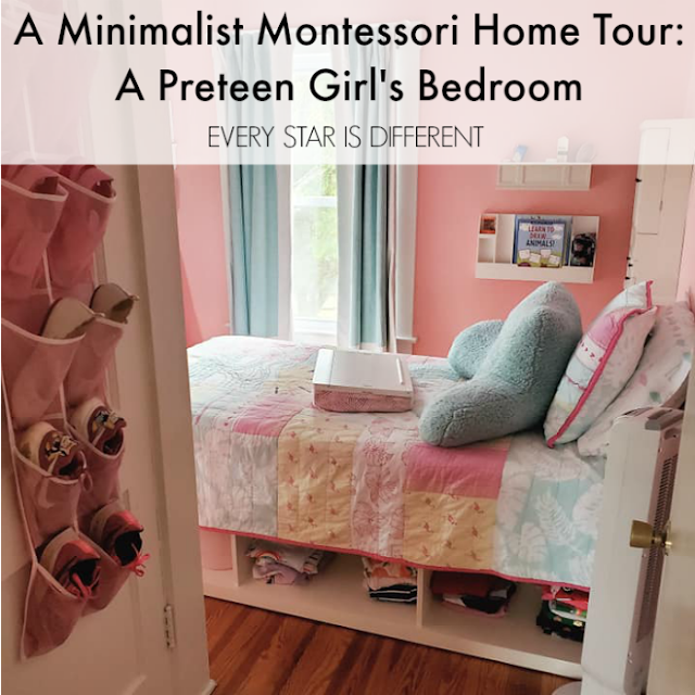 A Minimalist Montessori Home Tour: A Preteen Girl's Room