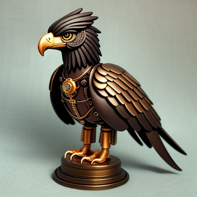 Steampunk Eagle Statue Miniature 3D amazingwallpapersa blogspot com (8)