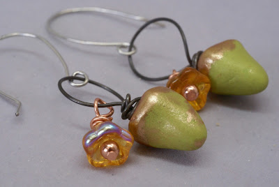 Acorn Earrings by BayMoonDesign