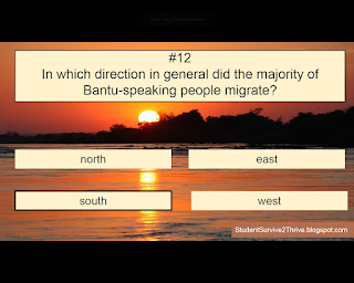 The correct answer is south.