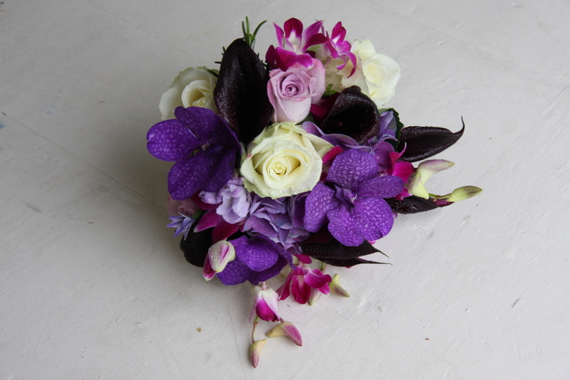 In this sumptuous wedding bouquet I Included Dendrobium Orchids Madame 