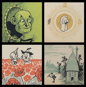 cropped vignettes from The Wonderful Wizard of Oz
