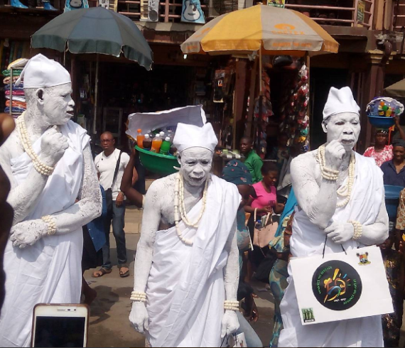 LOl Photos: The famous Three Wise Men walk the streets of Lagos this morning 