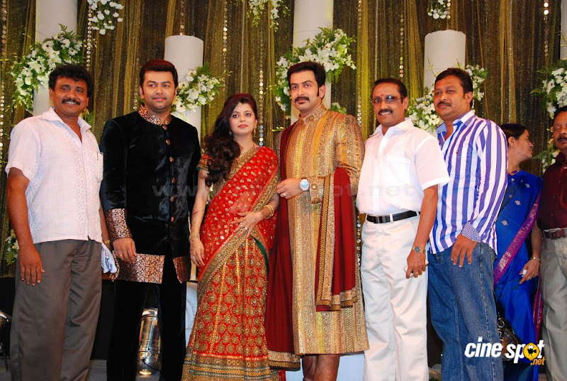 Prithviraj Wedding Reception Photos Stills Images cleavage