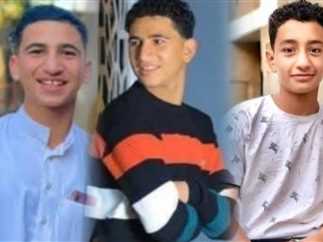 تشييع جثامين 3 طلاب ثانوى ضحايا حادث تصادم ببني سويف - الناشر المصري