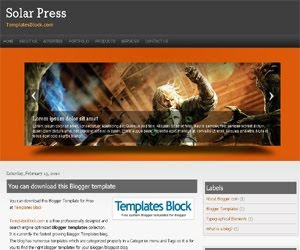 Solar Press Blogger Template