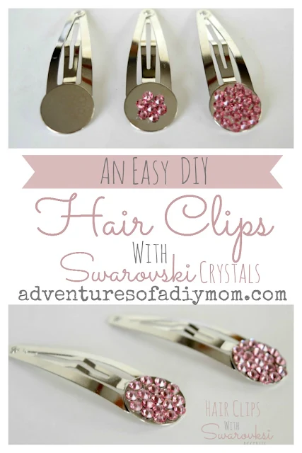 Super Easy Hair Clips with Swarovski Accents