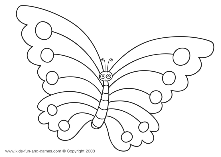 Coloring Pages Flowers And Butterflies. Cute Butterfly Coloring Pages