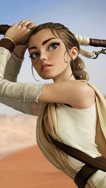Star Wars Rey Fan Art Wallpaper