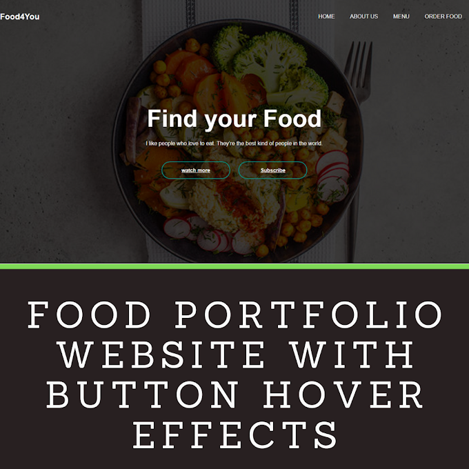 Food Portfolio website script - Html and CSS