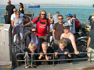 the gang arrives by hayling ferry