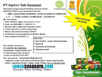 Info Loker Sidoarjo di PT. Kartini Teh Nasional Desember 2019
