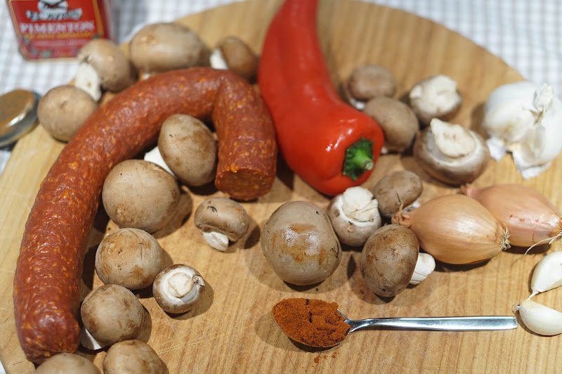 Chorizo-Paprika-Quiche-Zutaten