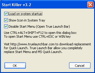 Disable start menu