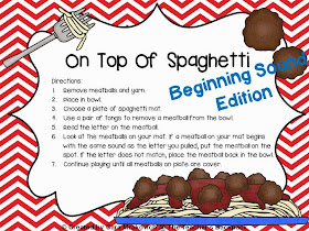 http://www.teacherspayteachers.com/Product/On-Top-Of-Spaghetti-Beginning-Sound-Edition-831922