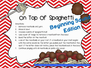 http://www.teacherspayteachers.com/Product/On-Top-Of-Spaghetti-Beginning-Sound-Edition-831922