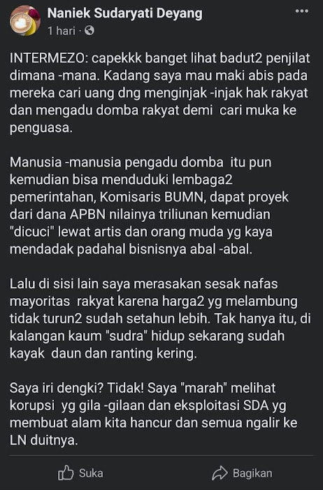  Kadang saya mau maki abis pada mereka cari uang dengan menginjak Badut Badut Penjilat Penguasa