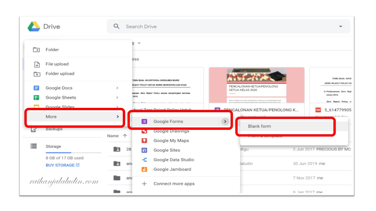 Cara Buat Borang Kehadiran Murid Menggunakan Google Form Raihan Jalaludin S Blog