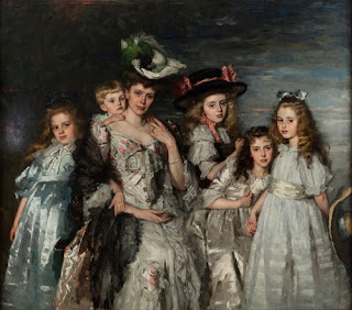 Portrait of Mrs. A.G.M. van Ogtrop-Hanlo (1871-1944) and her five children Thérèse Schwartze (Dutch, 1851-1918)