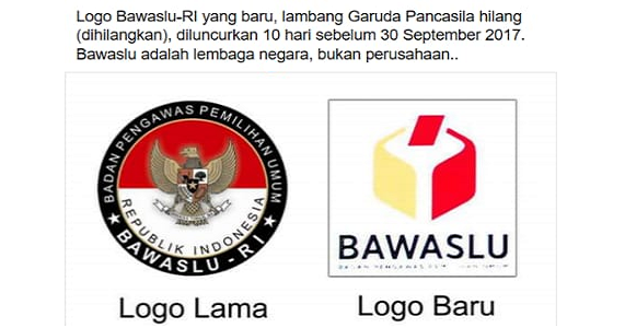 GEGER Bawaslu Ganti Logo Hilangkan Garuda  Pancasila 