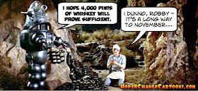 obama, obama jokes, political, humor, cartoon, conservative, hope n' change, hope and change, stilton jarlsberg, trump, cruz, fiorina, forbidden planet, monster, id, robby, robot, whiskey