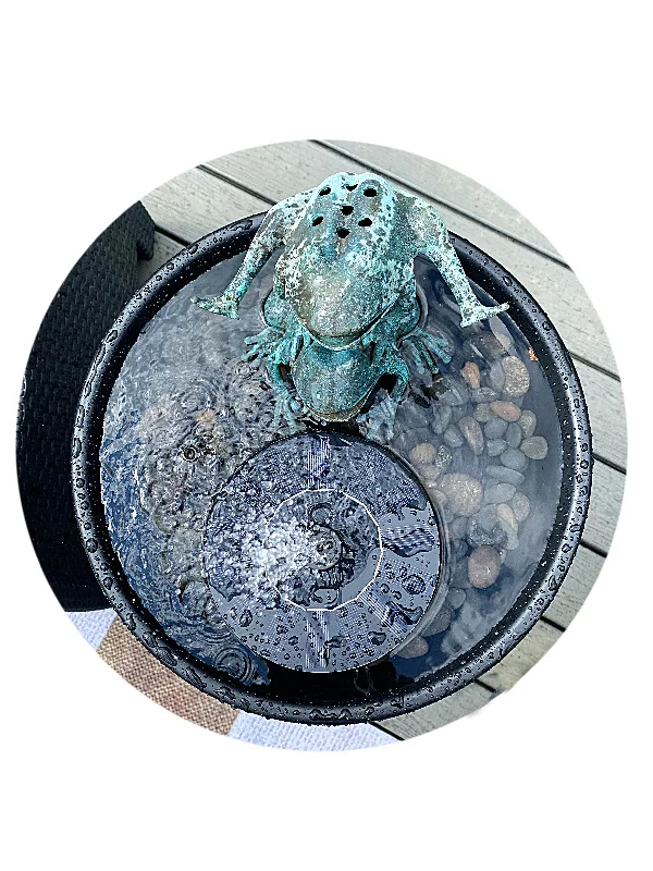 top view of round fountain