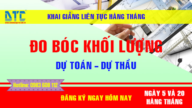 Lịch khai giảng lớp dự toán mới nhất xem ở đâu?