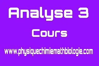 Cours Analyse 3 SMP3 MIP3 FST PDF