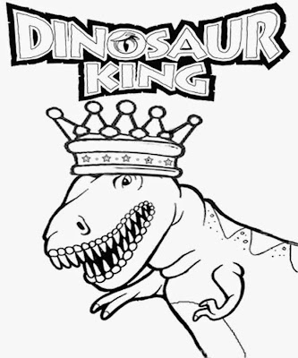 Free clipart royal crown Jurassic park ruler T-rex dinosaur king coloring pictures for youngsters