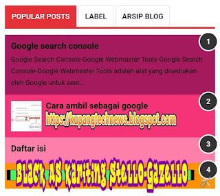 Cara memasang widget populer post di blog