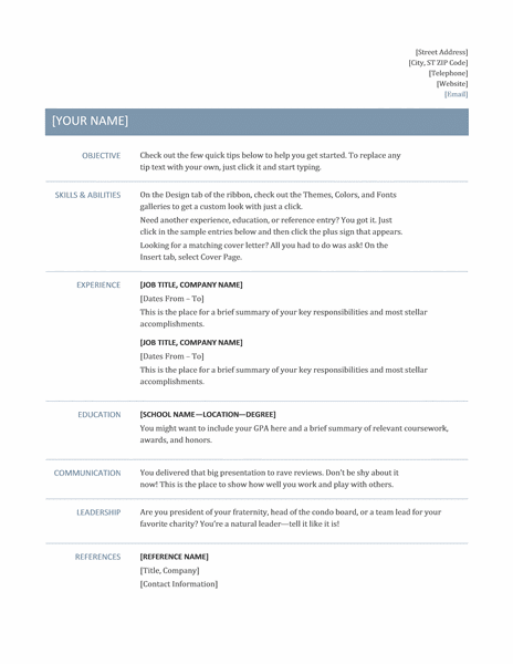 You can download the Template for resume, basic resume, timeless ...