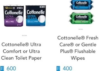 400 shopkick rewards for Cottonelle Wipes AND 600 for Cottonelle Toilet Tissue (go to shopkick App)