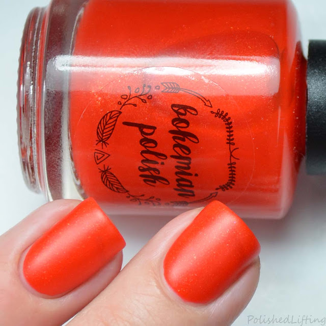 orange matte nail polish