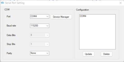 EPEVER COM Port Settings