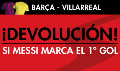 sportium bono 25 euros devolucion liga bbva Barcelona vs Villareal 1 febrero